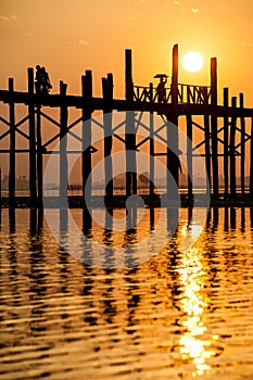 Sunset at the U Bein Bridge, Myanmar