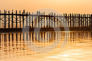 Sunset at the U Bein Bridge, Myanmar