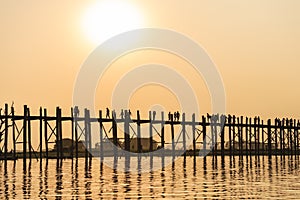 Sunset on Ubein bridge