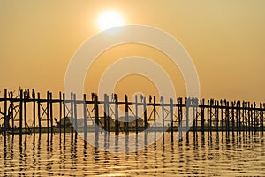 Sunset on Ubein bridge