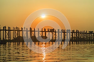 Sunset on Ubein bridge