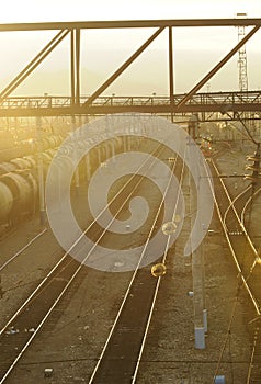 Sunset in Ulan Ude Railway Station photo