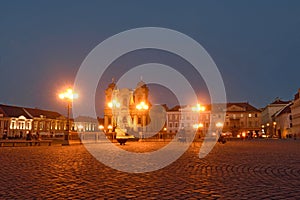 Sunset at Union Square of Timisoara,