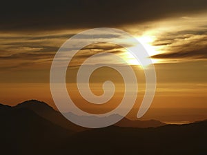 Sunset at Untersberg mountain in Berchtesgaden, Bavaria