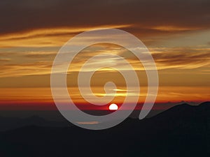 Sunset at Untersberg mountain in Berchtesgaden, Bavaria
