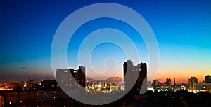 Sunset of Urumqi City