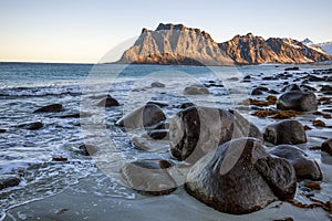 Sunset at Uttakleiv Beach, Lofoten Norway