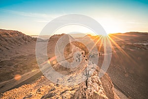 Sunset at Valle de la Luna - Atacama desert Chile