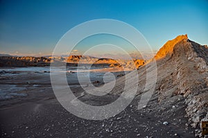 Sunset in Valle de la Luna near San Pedro de Atacama, Chile