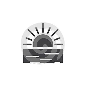 Sunset vector icon