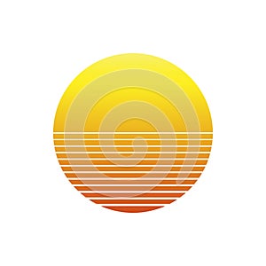 sunset vector icon