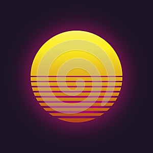 sunset vector icon