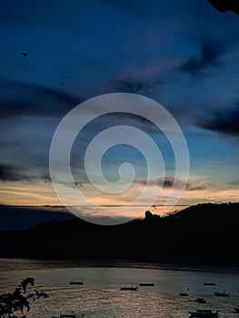 Sunset seen from bellow