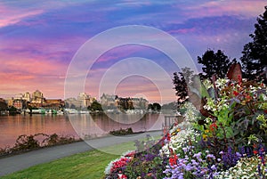 Sunset at Victoria BC Inner Harbour