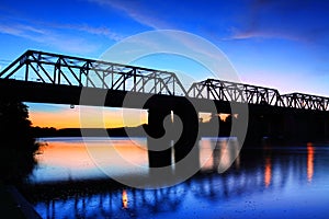 Sunset Victoria Bridge Penrith Australia