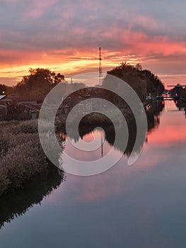 Sunset vieuw over water