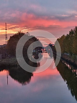 Sunset vieuw over water