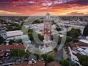 sunset view of the ader tower in carapachay photo