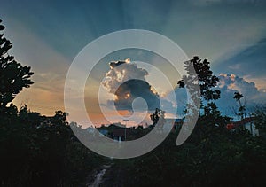 Sunset view in the afternoonn