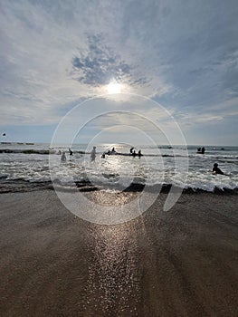 Sunset view on Anyer beach, Banten