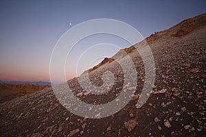 Sunset view of Atacama desert, Chile