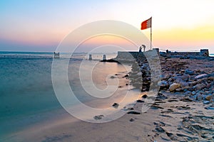 Sunset view of Bahrain Beach and Sea