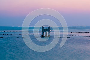 Sunset view of Bahrain Beach and Sea