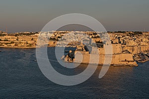 Sunset View from the Barrakka Gardens to the Grand Harbour