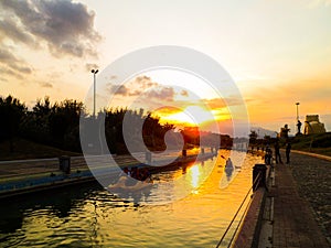 Sunset view at BatÃÂ±park. photo