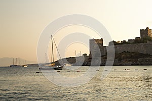 Sunset view from Bodrum castle