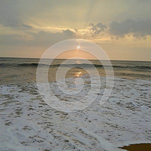 Sunset view at calido  beach  Kalodo photo