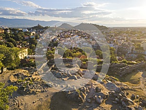 Sunset view of City of Plovdiv, Bulgaria