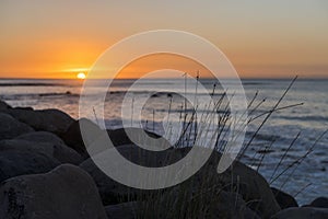 Sunset view at coastal walk, New Plymouth, NZ