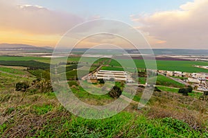 Sunset view of the eastern part of the Jezreel Valley