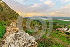 Sunset view of the eastern part of the Jezreel Valley