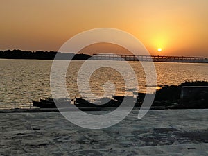 Sunset View, evening, Tapi River