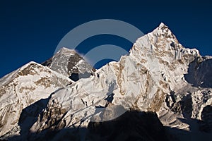 Sunset view of Everest from Kala Pattar.