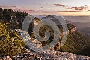 Sunset View of the Grand Canyon North Rim from Locust Point