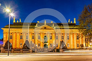 Sunset view of the House Of Nobility in the old town of Stockholm, Sweden