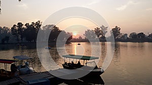 Sunset view at Karana Lake Karnal photo