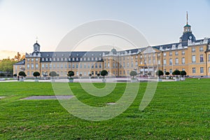 Sunset view of Karlsruhe palace in Germany