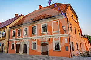 Sunset view of Koroska cesta street leading to glavni trg square photo