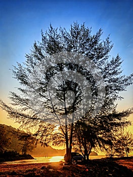 A sunset View at a Kuala Kertih Beach.