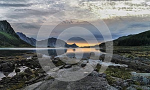 A sunset view from Lofoten islands