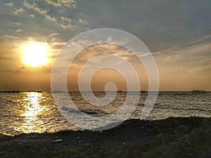 sunset view on maron beach