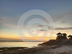 Sunset view in Melasti Beach Bali