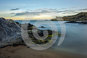 Sunset view of Minas Cove in Cabo Cope and Puntas de Calnegre Regional Park photo