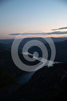 Sunset view from Miradouro de Ujo in Vale do Tua photo