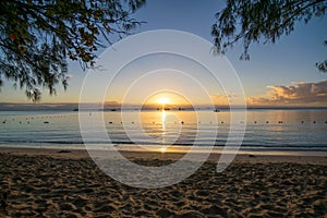 Sunset View at Mont Choisy Beach Mauritius