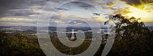 Sunset view from Mount Ainslie Lookout, Canberra photo